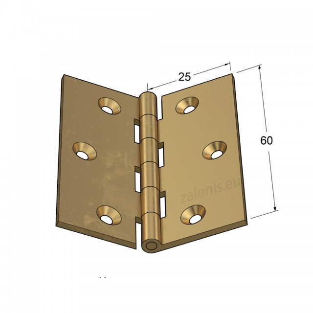 BRASS FLAT HINGE 60x50 ITALY